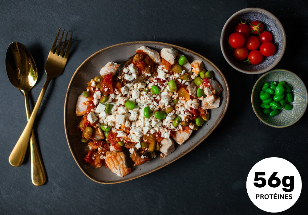 Poulet aux légumes et fromage